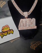 Load image into Gallery viewer, ATM, ADDICTED TO MONEY BAGUETTE PENDANT