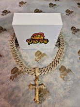 Load image into Gallery viewer, 19MM BUTTON CROSS PENDANT