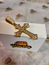 Load image into Gallery viewer, 19MM BUTTON CROSS PENDANT