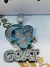 Load image into Gallery viewer, BLUE ENAMEL GOAT PENDANT