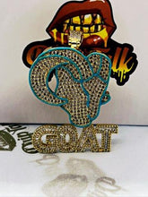 Load image into Gallery viewer, BLUE ENAMEL GOAT PENDANT