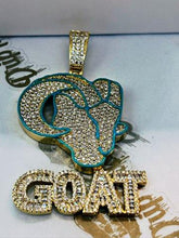 Load image into Gallery viewer, BLUE ENAMEL GOAT PENDANT