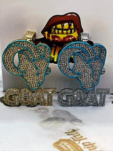 Load image into Gallery viewer, BLUE ENAMEL GOAT PENDANT