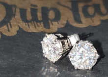 Load image into Gallery viewer, 6.5 MM VVS D MOISSANITE EARRINGS
