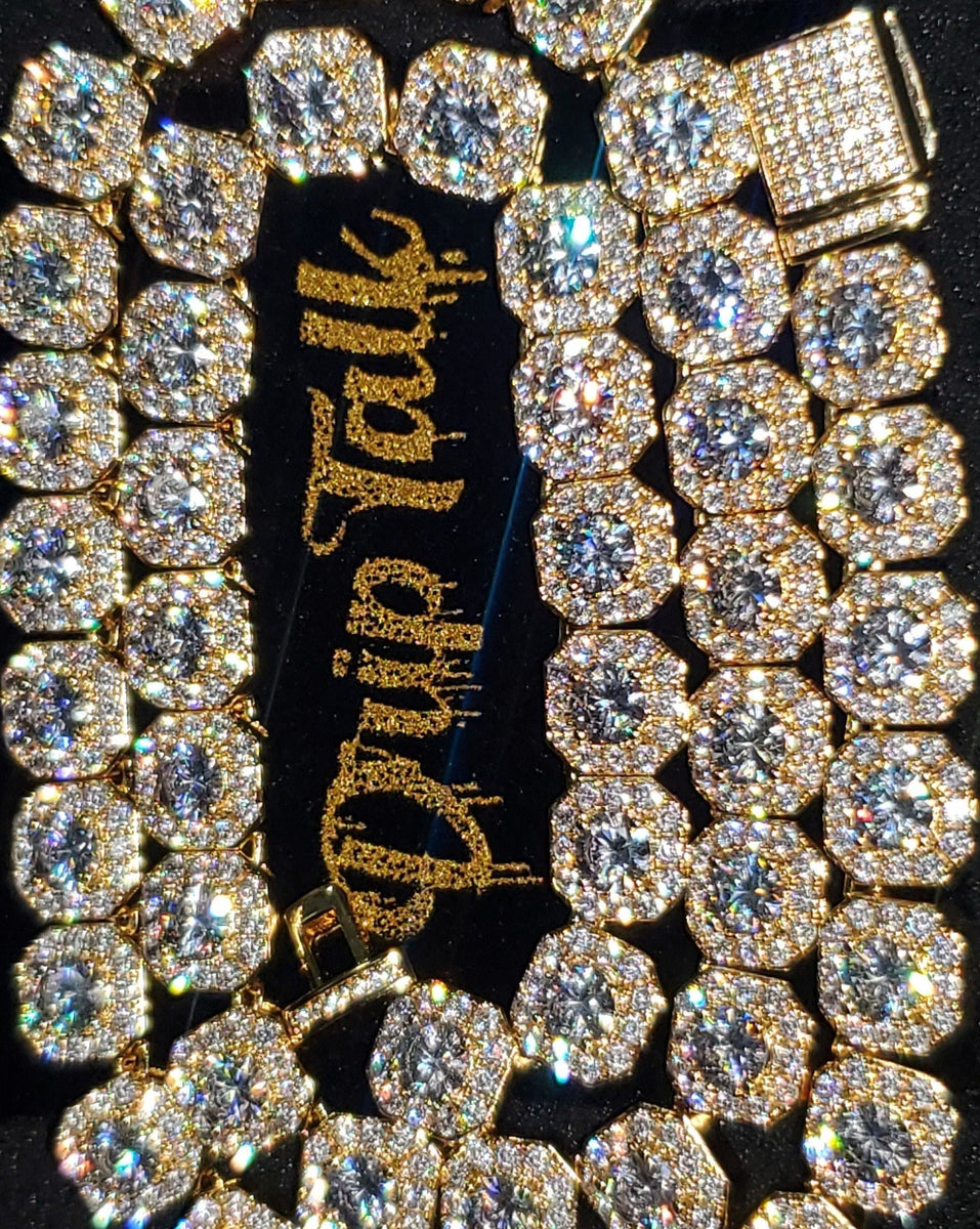 Cluster Chain 10MM CLUSTER CHAINS – DripTalkJewelry